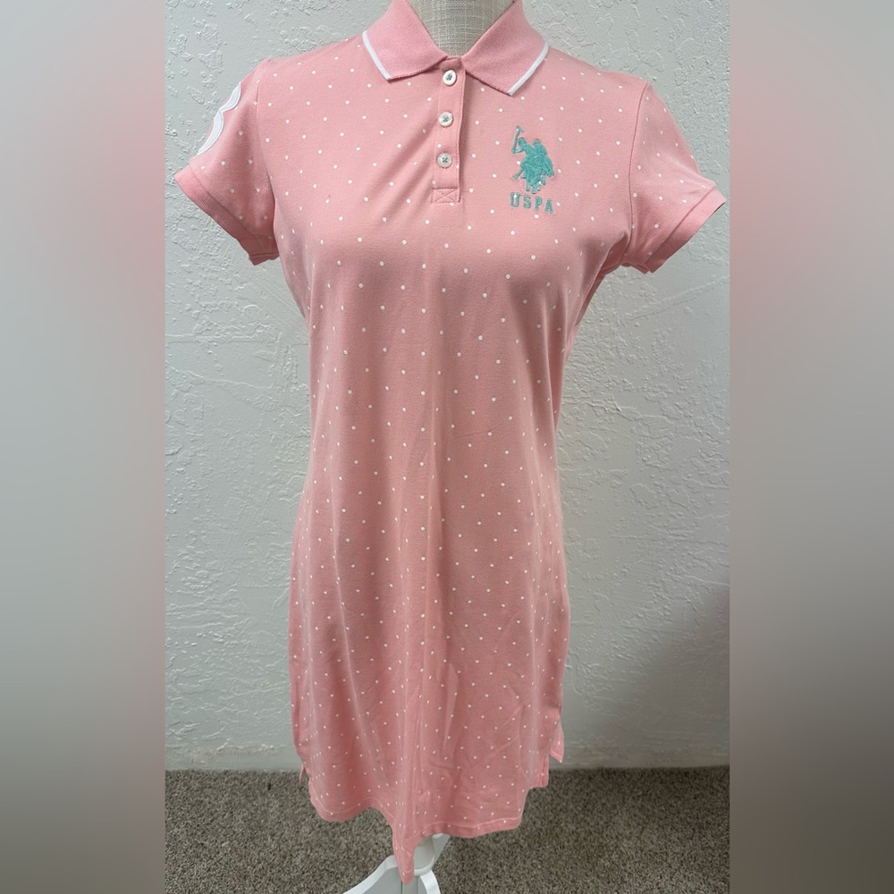 Polo Pink Polka Dot Polo Dress - never worn - so cute!